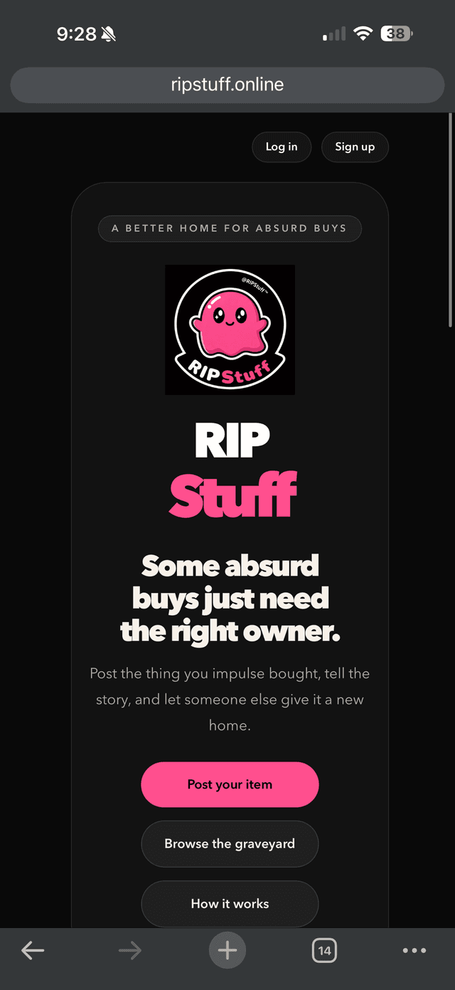 RIPStuff screen